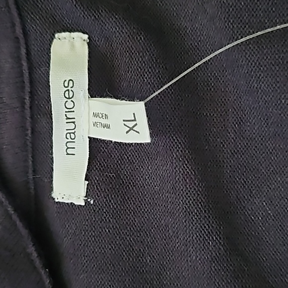 Maurices Black Solid Cut Out Mock Neck Long Sleeve Top NWT - Picture 8 of 10